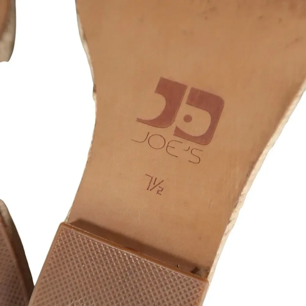 Joes Jeans Shoes Womens 7.5 Sandal Wedge Slip On Slouchy Karlton Leather Fashion